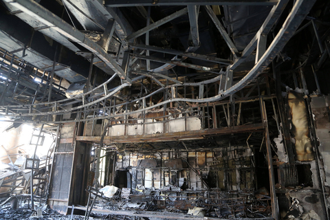 News Bilder des Tages Damage at Iranian state TV building after Israeli strike on Tehran TEHRAN, IRAN