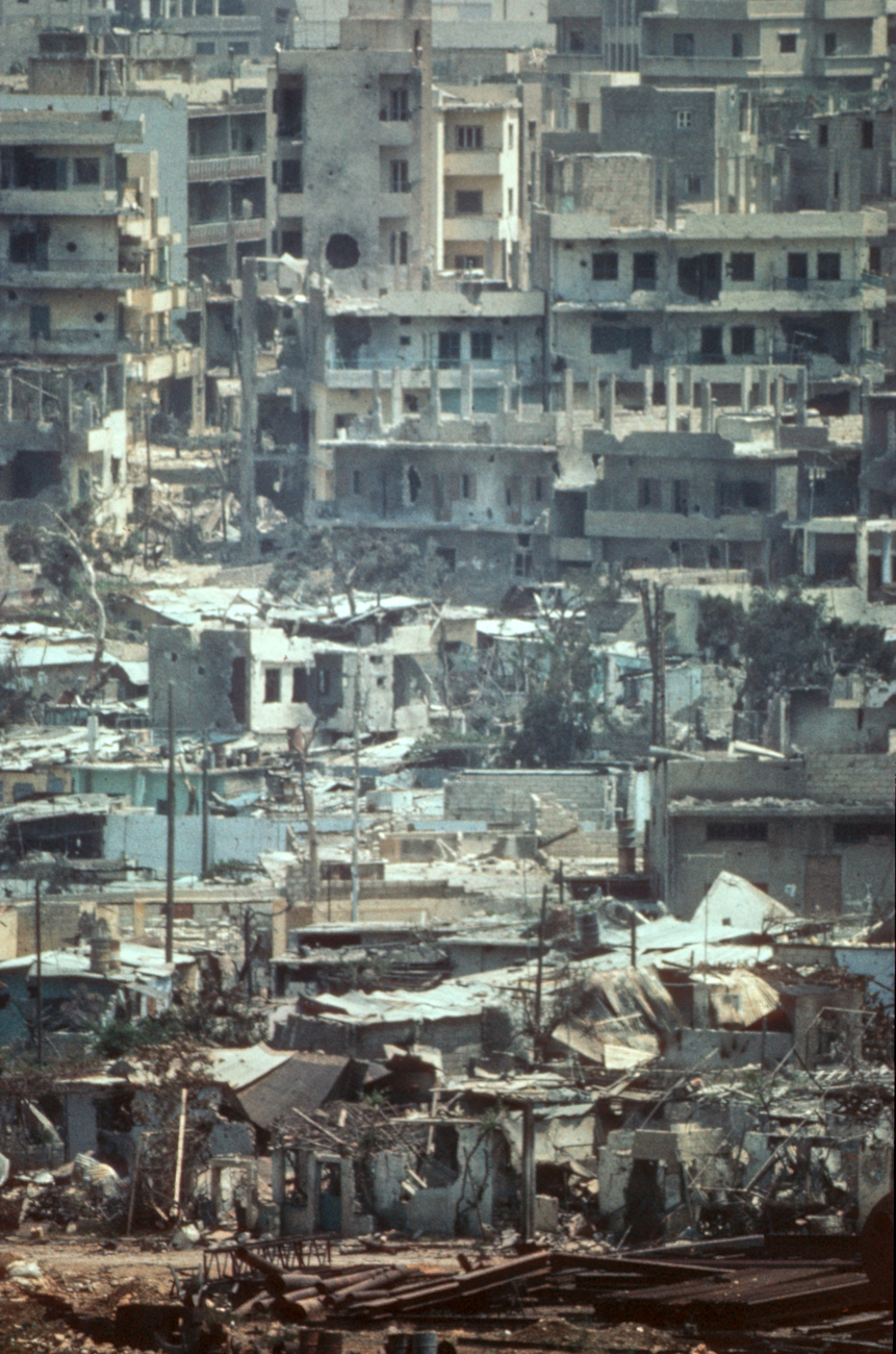 The destroyed camp on 31 August 1976 (from the ICRC archives)