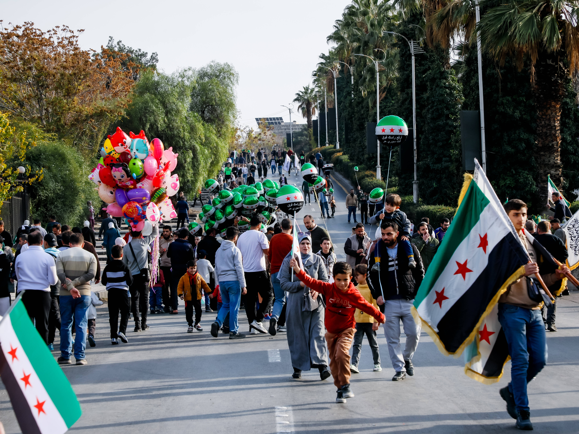 Syrians Celebrate Anniversary of Bashar al-Assads Fall Damascus, Syria. November 28, 2025. IMAGO / Bashir Daher